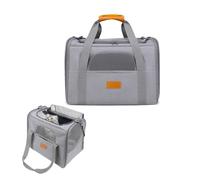 Sac de transport pour chat - Pliable et respirant - Sac de transport pour chat - 7 kg - Sac de transport pour chien - Avion - Pour chiens de taille moyenne - Gris