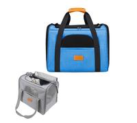 Sac de transport pour chat - Pliable et respirant - Sac de transport pour chat - 7 kg - Sac de transport pour chien - Avion - Pour chiens de taille moyenne - Bleu
