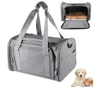 Sac de transport pour chat pliable et respirant : sac de transport WANDGU pour chat chien jusqu'à 7 kg, sac de transport chat avec laisse intérieure, boîte de transport chat avec bandoulière pour chat