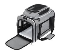 Sac de Transport pour Chat - Pochette Extensible à côtés Souples pour la Marche, Ventilation en Respirante avec Clips de sécurité et Base rembourrée pour Les visites vétérinaires, Les Promenade