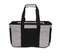 Sac de transport pour chat - Portable - Pour chiens de taille moyenne - Sac de transport ventilé (gris avec noir)