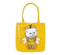 Sac de transport pour chat - Sac à bandoulière mignon pour animal de compagnie de dessin animé | Sac de transport doux et respirant pour chats, chiots, petits animaux de compagnie | Idéal pour avion