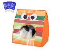 Sac de transport pour chat | Sac de transport pour chat - Poche de glace intégrée - Enclos ventilé pliable isolé pour voiture, randonnée, vélo, ligne aérienne, extérieur, intérieur et camping