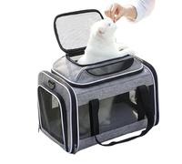 Sac De Transport pour Chat Souple - avec Fermetures Sécurisées Extensible Souple Respirante,Transporteur De pour Animaux Domestiques | Usage Voiture Maison Randonnée Camping Marche Et So