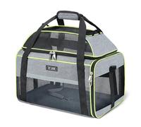 Sac de transport pour chats et chiens Lekespring, extensible vers le haut, sac pour chat jusqu'à 7 kg, boîte de transport pour chat et chien pour le trajet chez le vétérinaire en voiture, XL, Gris