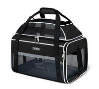 Sac de transport pour chats et chiens Lekespring, extensible vers le haut, sac pour chat jusqu'à 7 kg, boîte de transport pour chat et chien pour le voyage chez le vétérinaire en voiture, XL, Noir