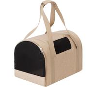 Sac de transport pour chats, sac de transport pour animaux domestiques, sac de transport pliable pour chiens, boîte de transport, pour chiens ou chats, beige ,taille 1 : 27x39x28 cm