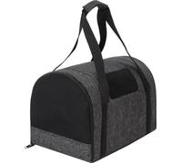Sac de transport pour chats, sac de transport pour animaux domestiques, sac de transport pliable pour chiens, boîte de transport, pour chiens ou chats, noir chiné ,taille 1 : 27x39x28 cm