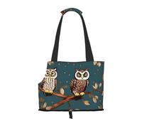 Sac de transport pour chien avec imprimé hiboux magiques pour petits chiens, chats et lapins
