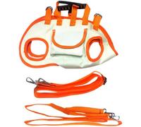 Sac de Transport pour Chien B2 Crystal Orange XL, Sac à Dos ventral en Nylon pour Animaux de 8,2 à 12,7 kg, Porte-Chien Mains Libres avec Ouvertures pour Pattes, idéal pour vélo et randonnée