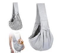 Sac de Transport pour Chien Chat, Réglable Sac Bandoulière pour Animal de Compagnie, Sac à Main Chien pour Chiens/Chats de Taille Moyenne Jusqu'à 7,5 kg, pour l'extérieur, Les Voyages, Le Métro