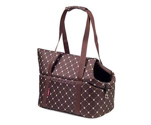 Sac de transport pour chien/chiot - Marron/Motif: Pattes, du S jusqu'à 5 kg - Sac à dos pour chien de petite et moyenne taille, chiot, chat