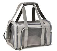 Sac de transport pour chien et chat - Côté souple - Gris - Taille M : 45 x 30 x 30 cm