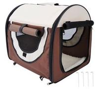 PawHut Sac de Transport pour Chien et Chat Caisse Pliable pour Animaux adaptée à la Voiture Grand Confort Respirant avec Coussin Amovible 46 x 36 x 41 cm