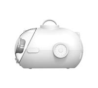 Sac de Transport pour Chien et Chat Rigide Ventilation Maximale Étanche Anti-Fugue pour Voyages/Randonnée/Vétérinaire(White)