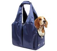 Sac de Transport pour Chien et Chat, Sac Bandoulière Ample Ventilée | Bretelles Ergonomiques, Maille Respirante, Base Amovible Stable, Tissu Velours Résistant aux Griffures