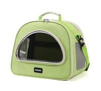 Sac de Transport pour Chien et Chat Souple Ventilé Anti-Fugue Poids Léger et Platable pour Voyages/Randonnée/Vétérinaire(Green)