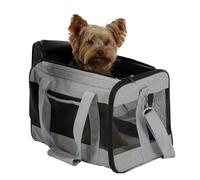 Kerbl Pet Sac de Transport Casual, Gris/Noir, 52 x 31 x 31 cm, pour Chiens et Chats jusqu'à 12 kg, avec poignée et bandoulière