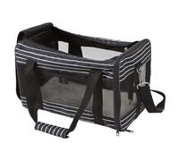 Kerbl Pet Cage de Transport Cuba, Sac de Transport pour Chien, Noir, Blanc, 40x26x28cm, Polyester, Chiens, Chats, Housse Lavable, Filet Anti-Rayures