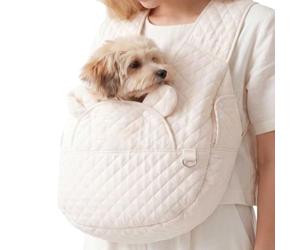 Sac de transport pour chien matelassé antidérapant sans utilisation | Porte-chien orienté vers l'avant pour les promenades, les voyages, les sorties en voiture, le camping, les randonnées