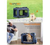 Sac de Transport pour Chien Portable，en Tissu Oxford Bleu nuit