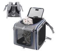 Sac de transport pour chien pour vélo, portable et pliable - Sac à dos rehausseur de transport pour animaux de compagnie, pour la marche, la sécurité, les trajets en voyage, le cyclisme en plein air