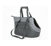 Sac de transport pour chien - R3 - Cuir écologique - Gris - Taille moyenne - Utilisation intérieure