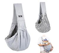 Sac de Transport pour Chien, Réglable Sac Bandoulière pour Animal de Compagnie, Sac à Main Chien pour Petit Moyen Animaux Jusqu’à 7,5kg