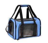 Sac de transport pour chien, sac à dos souple pour chat, sac de transport pour animaux domestiques, sacs de voyage, bleu, taille M 45 cm x 30 cm x 30 cm