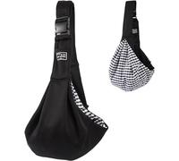 Sac de Transport pour Chien, Sacs de Transport pour Chiots, Sling Sac de Transport Chien Bandoulière, Mains Libres Animaux de Compagnie Sling Sac Transporteur Jusqu’à 7.5kg (Noir-1)