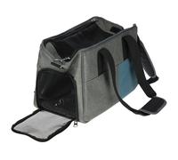 Kerbl Sac de transport Vacation chien/chat, Nylon 40x20x27cm, gris/bleu, filet anti-morsures