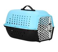 Sac de transport pour chiens/chats, Springos, bleu et noir, plastique, max. 7 kg, 48x33x28 cm