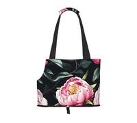 Sac de transport pour chiens de petite taille avec imprimé fleurs de pivoine