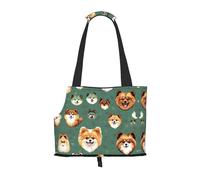 Sac de transport pour chiens de Poméranie - Motif imprimé - Pour petits chiens, chats et lapins