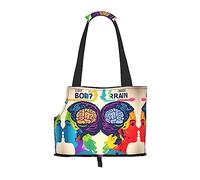 Sac de transport pour chiens et chiots - Motif cerveau gauche et droit - Pour petits chiens, chats et lapins