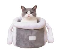 Sac de transport pour chiot - Peluche, 12,99 x 10,63 x 9,63 x 9,84 pouces Doublure chaude | Support de confort de voyage d'hiver, fourre-tout de voyage pour animaux de compagnie pour les promenades