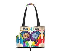 Sac de transport pour chiots et chiens de petite taille - Motif cerveau gauche et droit