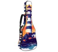 Sac de transport pour guitare acoustique aquarelle avec motif floral naturel et papillon rose, rembourrage de 1 cm d'épaisseur, sac à dos étanche avec double bandoulière réglable pour guitare de 101,6