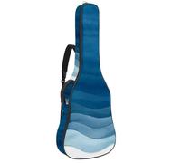 Sac de transport pour guitare acoustique aquarelle avec motif floral naturel et papillon rose, rembourrage de 1 cm d'épaisseur, sac à dos étanche avec double bandoulière réglable pour guitare de 101,6