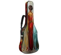 Sac de transport pour guitare acoustique avec deux poches - Art élégant - Résistant à l'eau - Double bandoulière réglable, Art Elegant Femmes alignées, 42.9x16.9x4.7 in, Élégant