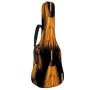 Sac de transport pour guitare acoustique avec deux poches, décoration d'Halloween pour balai, résistant à l'eau 47, double bandoulière réglable, Décoration de balai d'Halloween, 42.9x16.9x4.7 in,