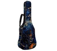 Sac de transport pour guitare acoustique avec deux poches, galaxie mystérieuse abstraite, résistant à l'eau, double bandoulière réglable, Mystérieuse galaxie abstraite, 42.9x16.9x4.7 in, Élégant