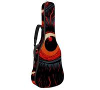 Sac de transport pour guitare acoustique avec deux poches, motif boules oculaires d'Halloween, résistant à l'eau 51, double bandoulière réglable, Art Halloween Eyeballs, 42.9x16.9x4.7 in, Élégant