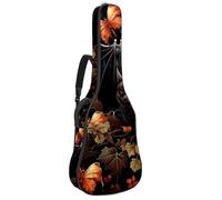 Sac de transport pour guitare acoustique avec deux poches, motif château d'Halloween 17, résistant à l'eau, double bandoulière réglable, Motif château d'Halloween, 42.9x16.9x4.7 in, Élégant