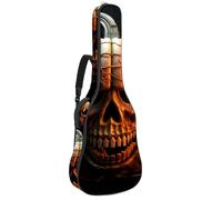 Sac de transport pour guitare acoustique avec deux poches, motif château d'Halloween 29, résistant à l'eau, double bandoulière réglable, Motif château d'Halloween, 42.9x16.9x4.7 in, Élégant