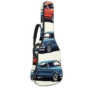 Sac de transport pour guitare acoustique avec deux poches, sac de transport pour guitare classique américaine, résistant à l'eau, double bandoulière réglable, American Muscle Classic Racing Car,
