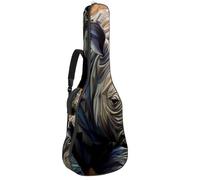 Sac de transport pour guitare acoustique avec double bandoulière réglable, 104,1 cm, motif mosaïque Rhino 60, tissu Oxford imperméable, éponge épaisse, Cool Mosaic Rhino, 42.9x16.9x4.7 in, Élégant