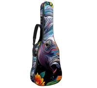 Sac de transport pour guitare acoustique avec double bandoulière réglable, couleur rhinocéros, peinture à l'huile 66, tissu Oxford imperméable, éponge épaisse, Rhino Colors Peinture à l'huile,