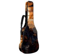 Sac de transport pour guitare acoustique avec double bandoulière réglable de 104,1 cm, décoration de château d'Halloween, étui pour guitare 33, tissu Oxford imperméable, éponge épaisse, Décoration de