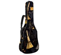 Sac de transport pour guitare acoustique avec double bandoulière réglable de 104,1 cm, décoration d'Halloween, housse de guitare 48, tissu Oxford imperméable, éponge épaisse, Décoration de balai